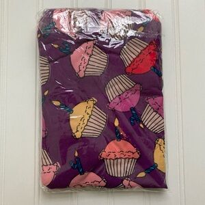 NWT LulaRoe TC Leggings purple pink cupcakes consultant gift 4th birthday NEW